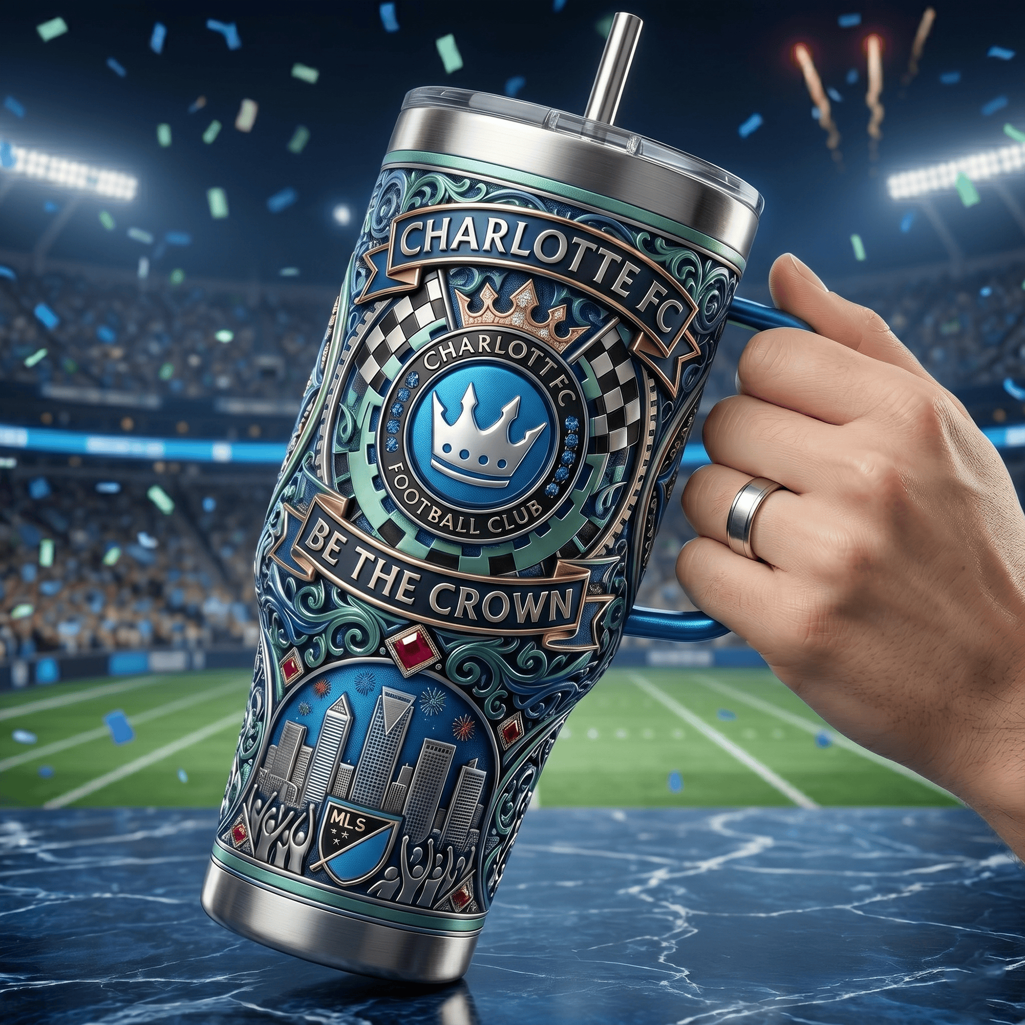 CRFC 40oz Tumbler With Handle LNTH