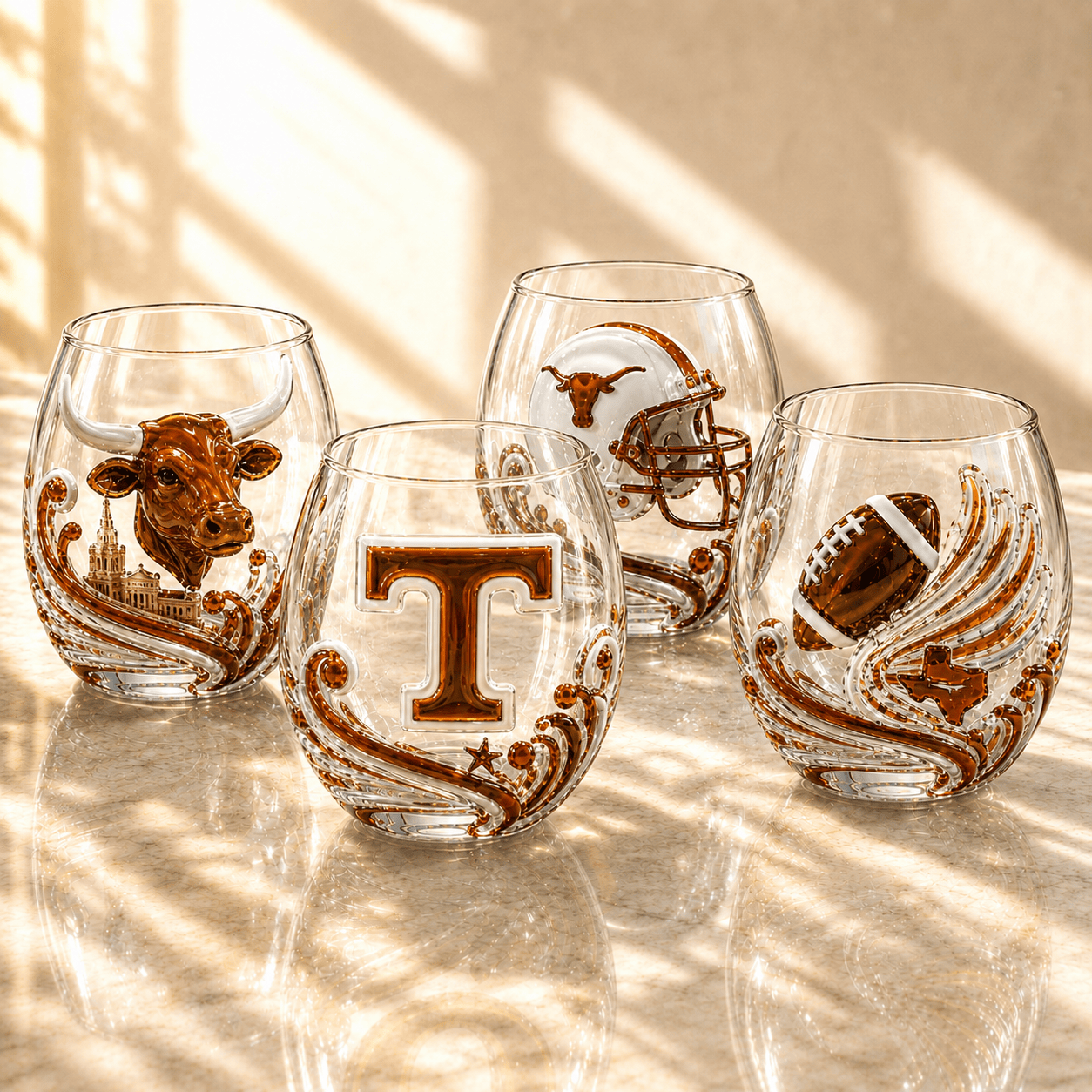 TLH Stemless Glass Cup Set TMH