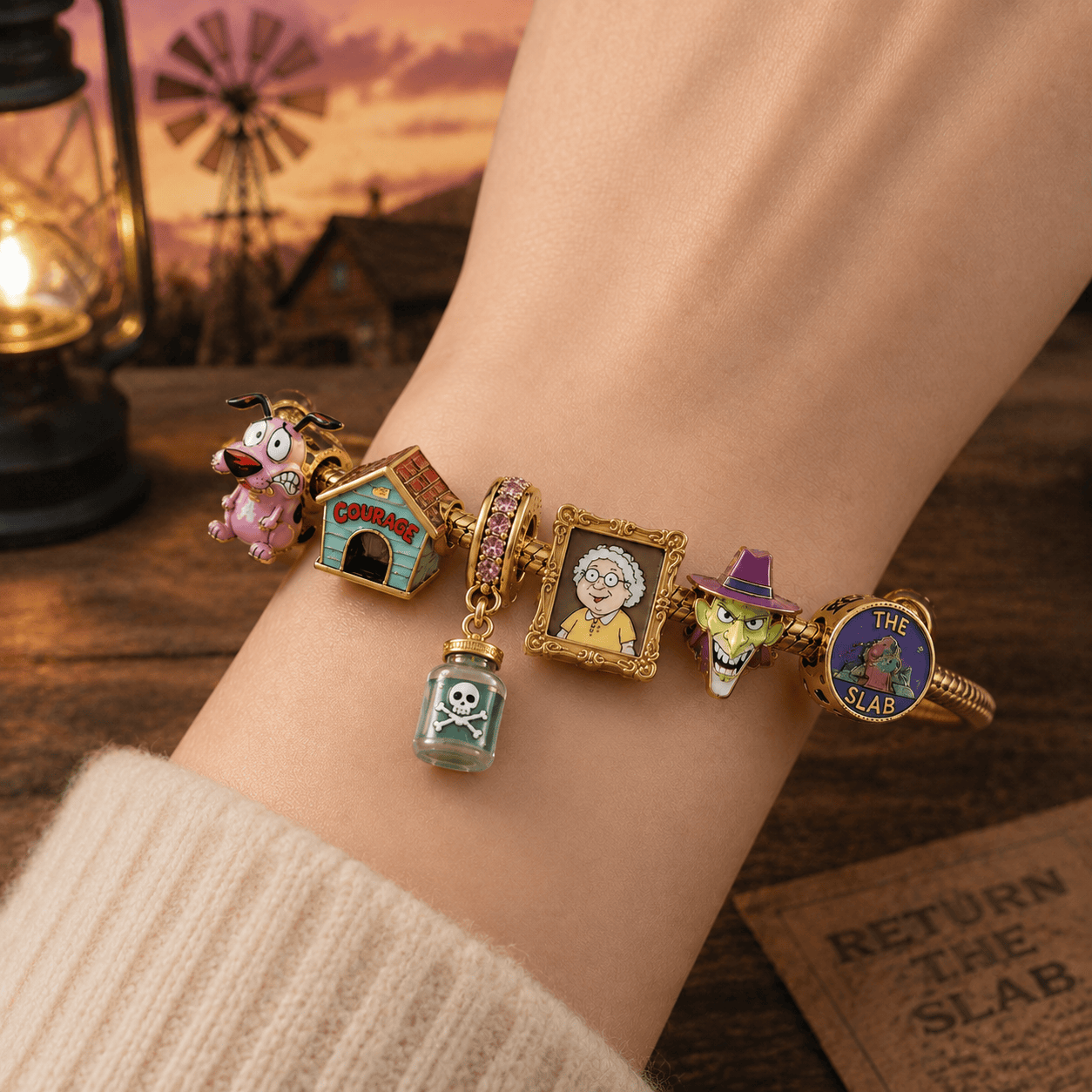 CCD Gold Charm Bracelet Set PTT