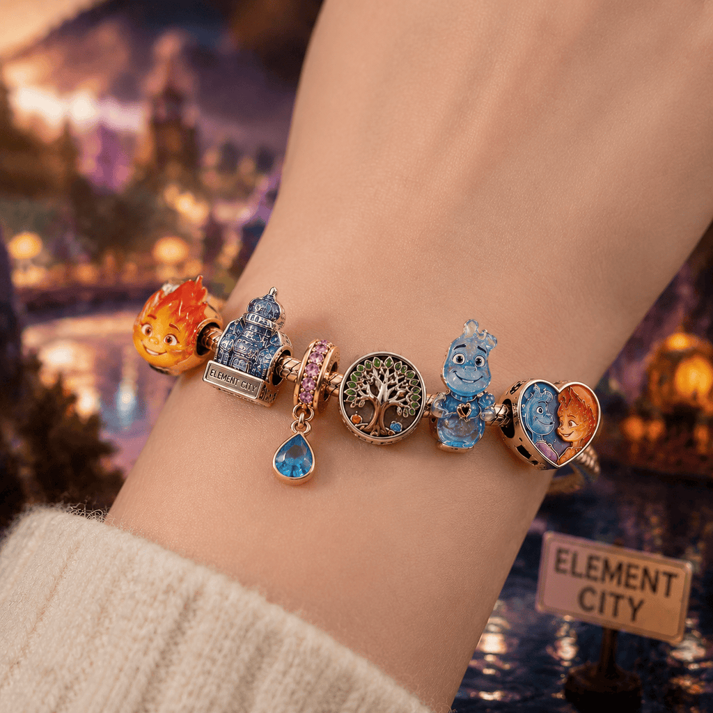 ELE Gold Charm Bracelet Set PTT