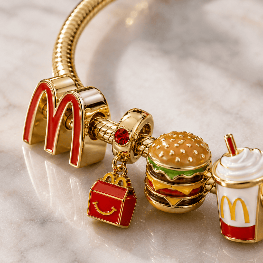 MDN Gold Charm Bracelet Set BMD