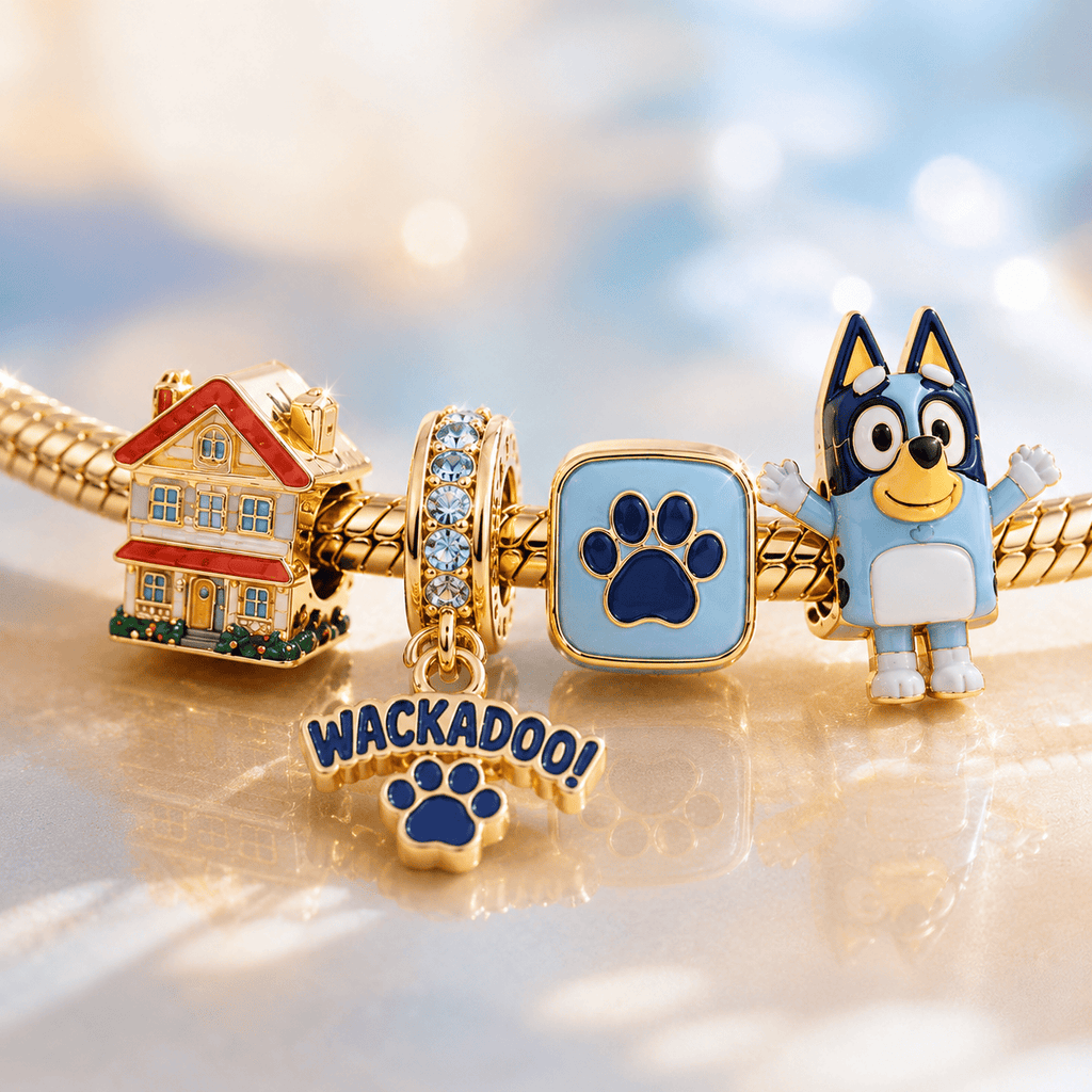 BLU Gold Charm Bracelet Set TTN